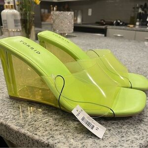 Neon Green Wedges